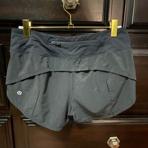 lululemon athletica Black Speed Up Low Rise Lined Shorts 2.5”